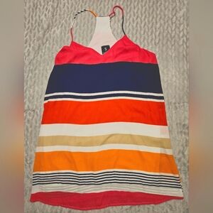 Pretty colorful stripped dress.